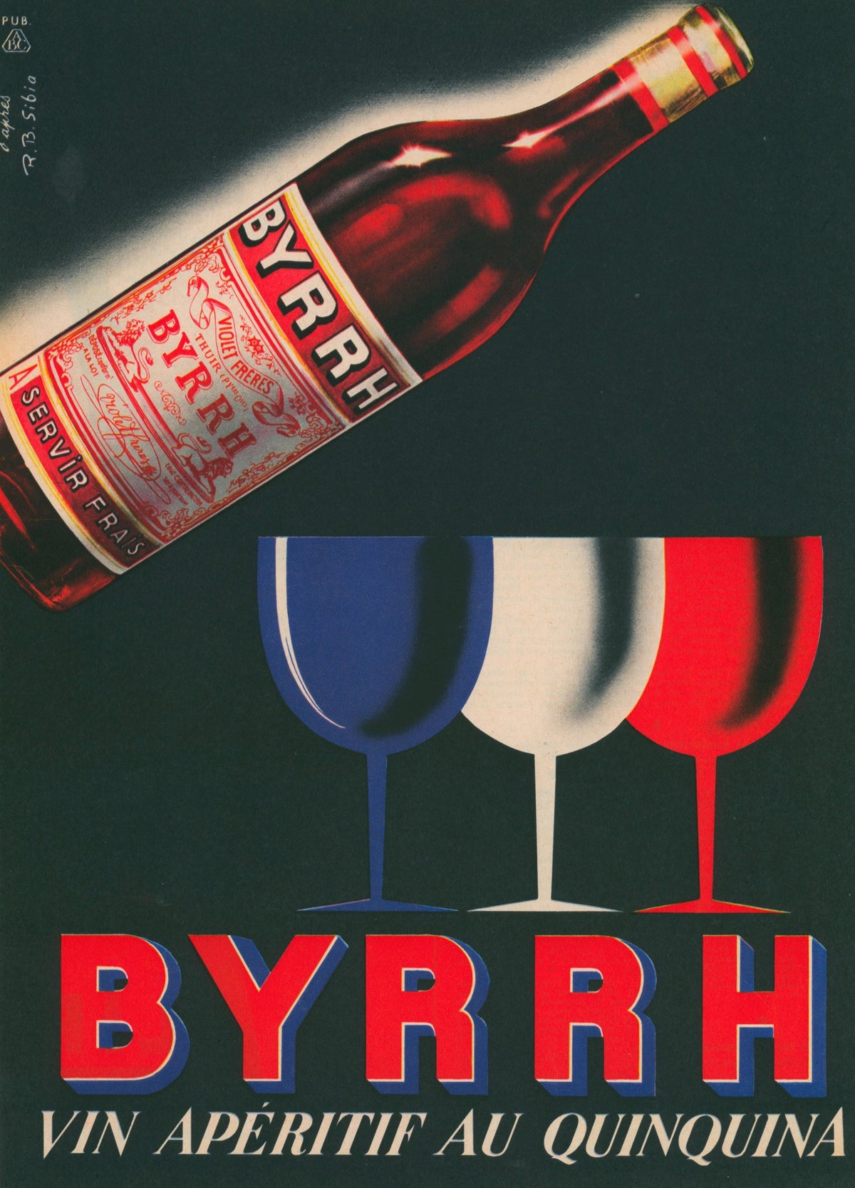 Byrrh RWB- French Magazine Ad - Authentic Vintage Antique Print