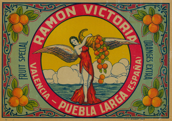 Ramon Victoria- Spanish Crate Label - Authentic Vintage Product Label