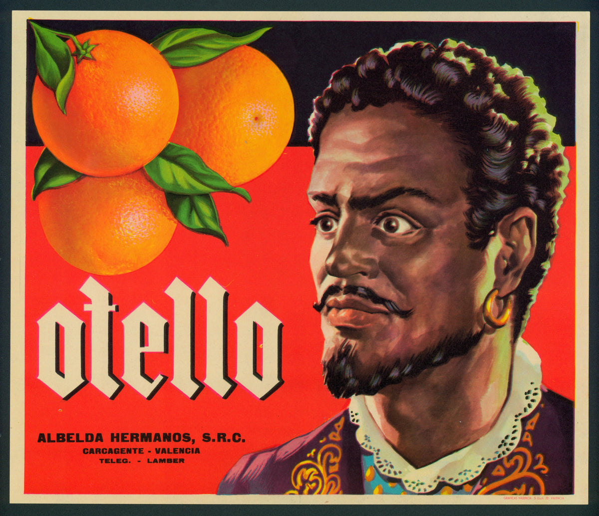 Otello- Spanish Crate Label - Authentic Vintage Antique Print