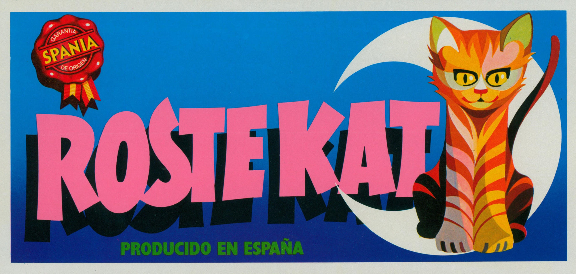 Rostekat- Spanish Crate Label - Authentic Vintage Antique Print