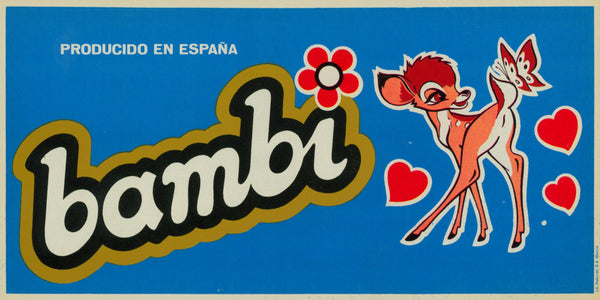 Bambi- Spanish Crate Label - Authentic Vintage Product Label
