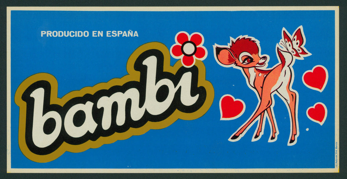 Bambi- Spanish Crate Label - Authentic Vintage Antique Print