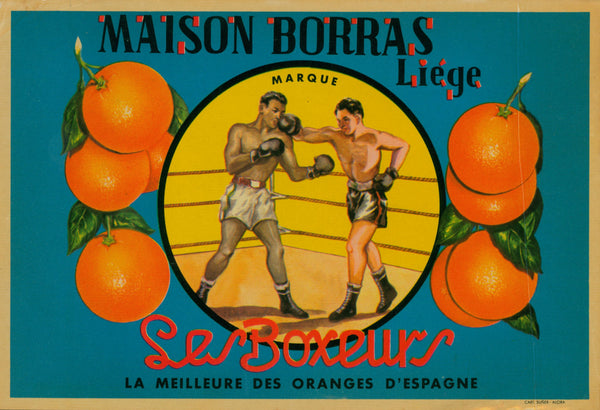 Boxers- Spanish Crate Label - Authentic Vintage Product Label
