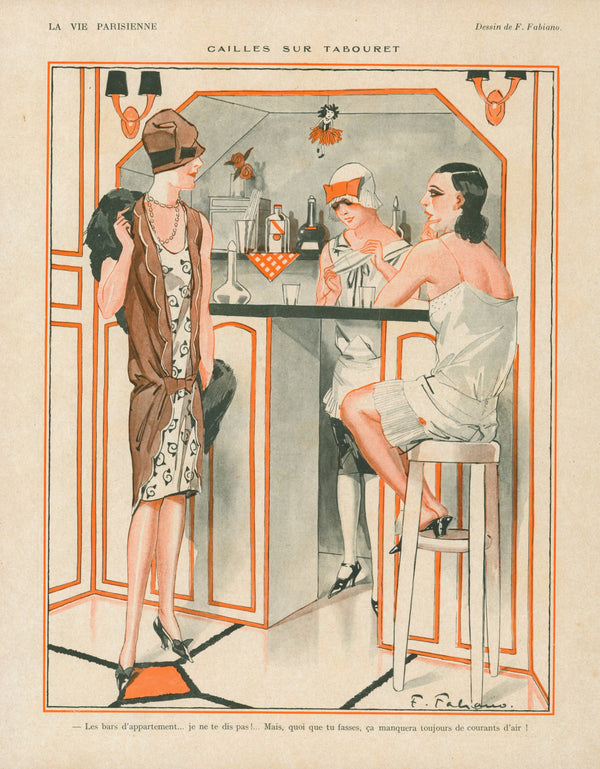 Apartment Bar- La Vie Parisienne - Authentic Vintage Cover Art