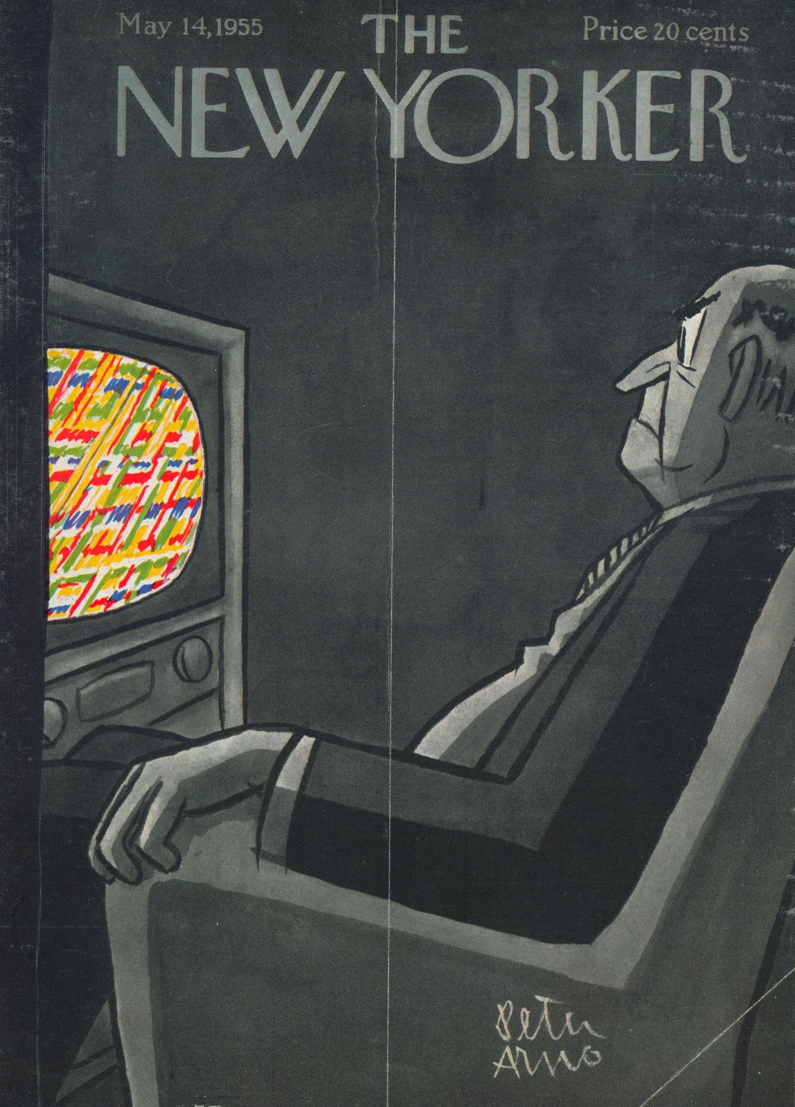 White Noise- The New Yorker - Authentic Vintage Antique Print