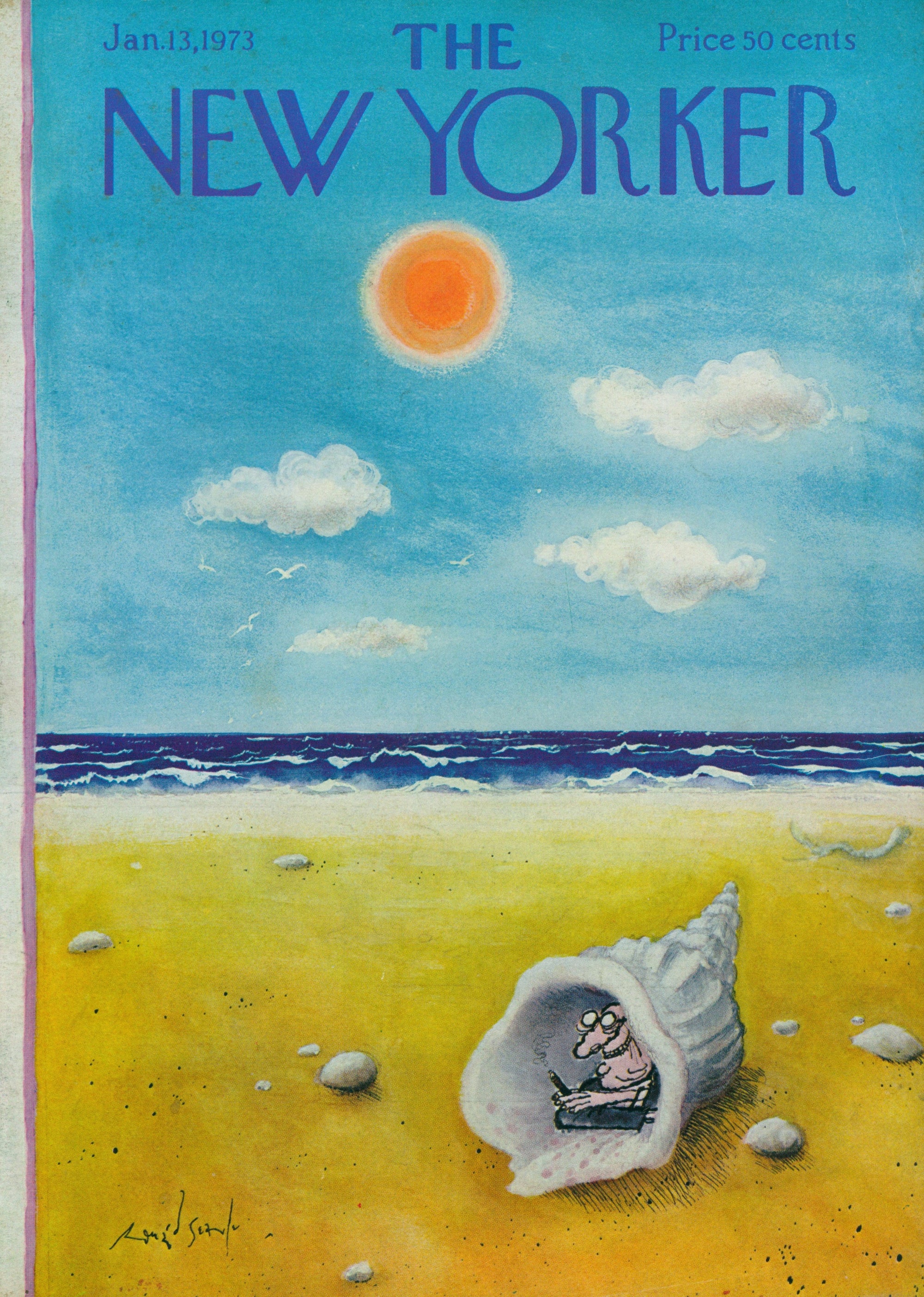 Magic Conch- The New Yorker - Authentic Vintage Antique Print