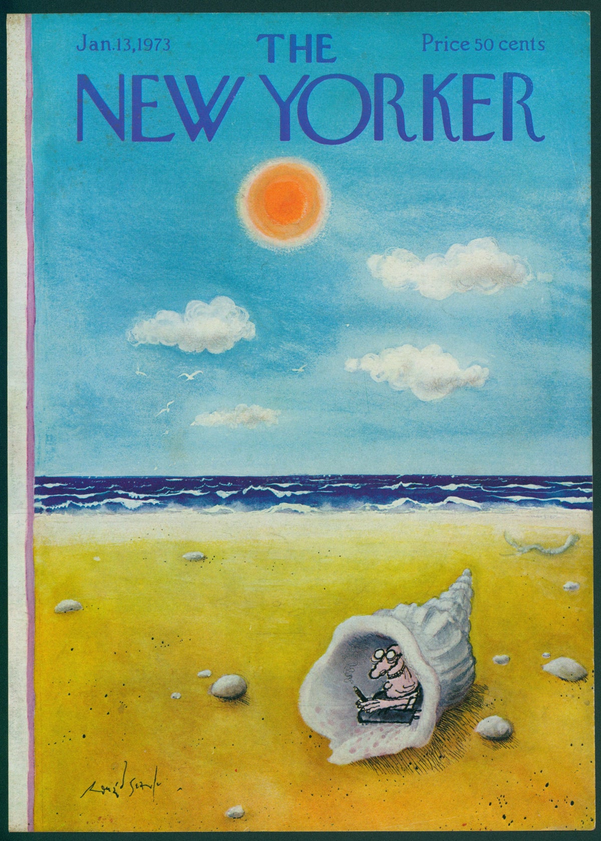 Magic Conch- The New Yorker - Authentic Vintage Antique Print