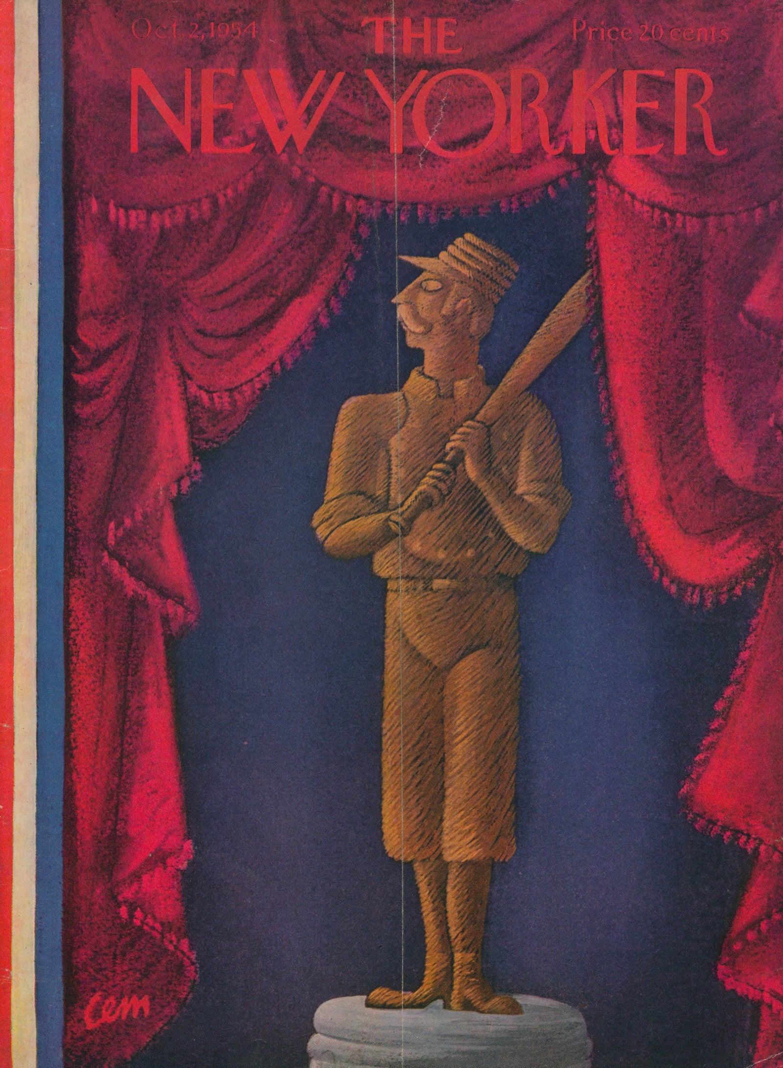 Great American Game- The New Yorker - Authentic Vintage Antique Print