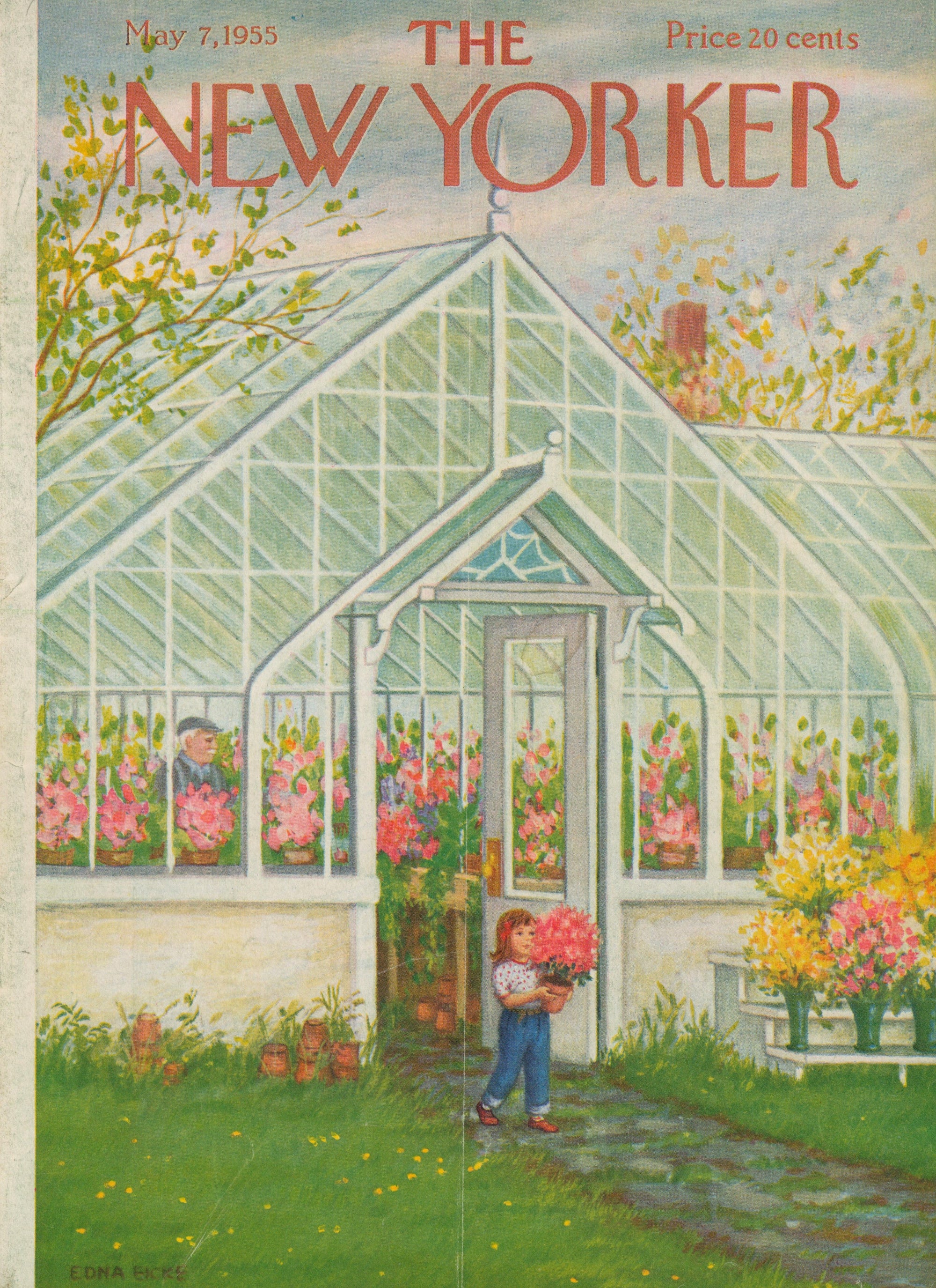 May Flowers- The New Yorker - Authentic Vintage Antique Print