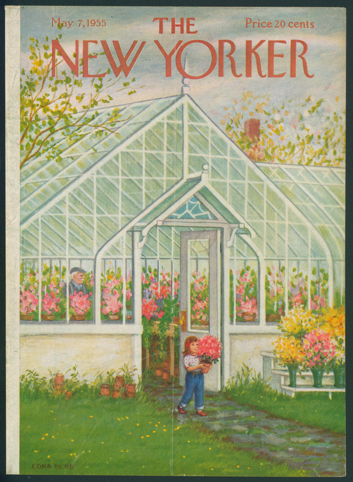 May Flowers- The New Yorker - Authentic Vintage Antique Print