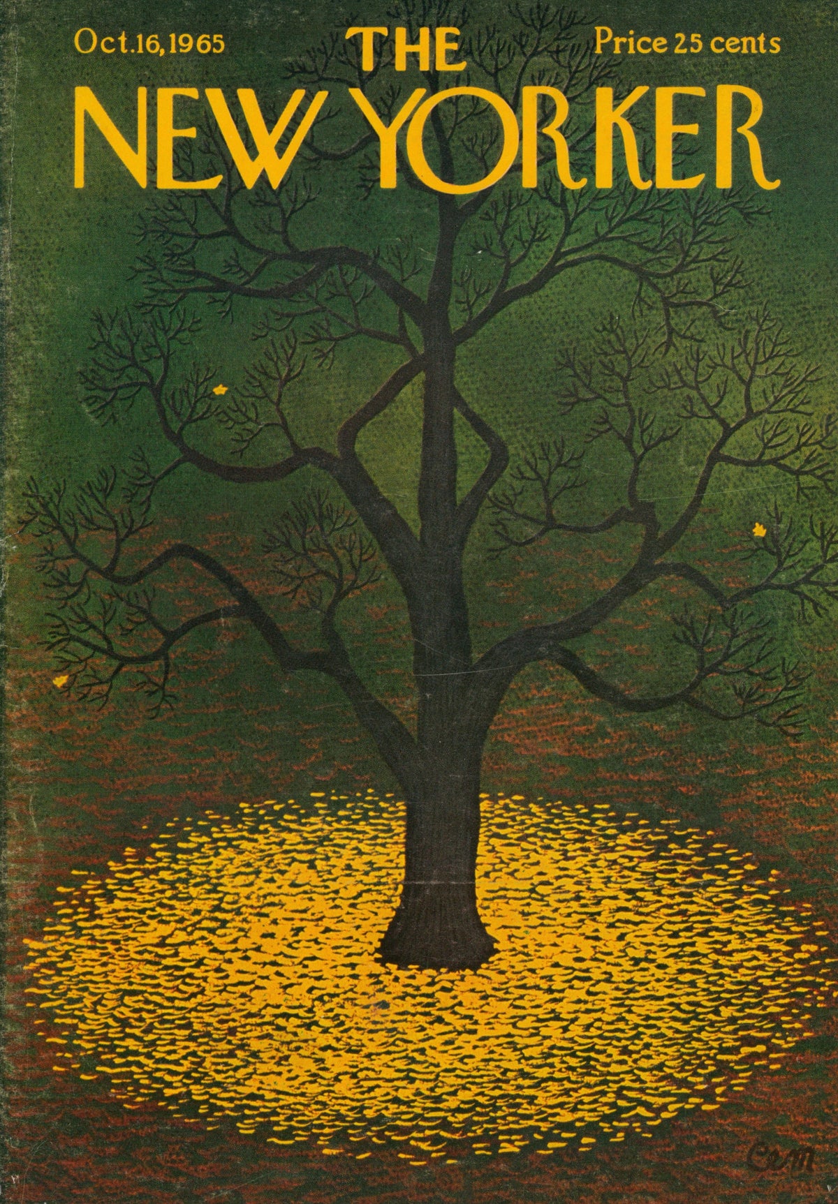 Autumn Gold-The New Yorker - Authentic Vintage Antique Print