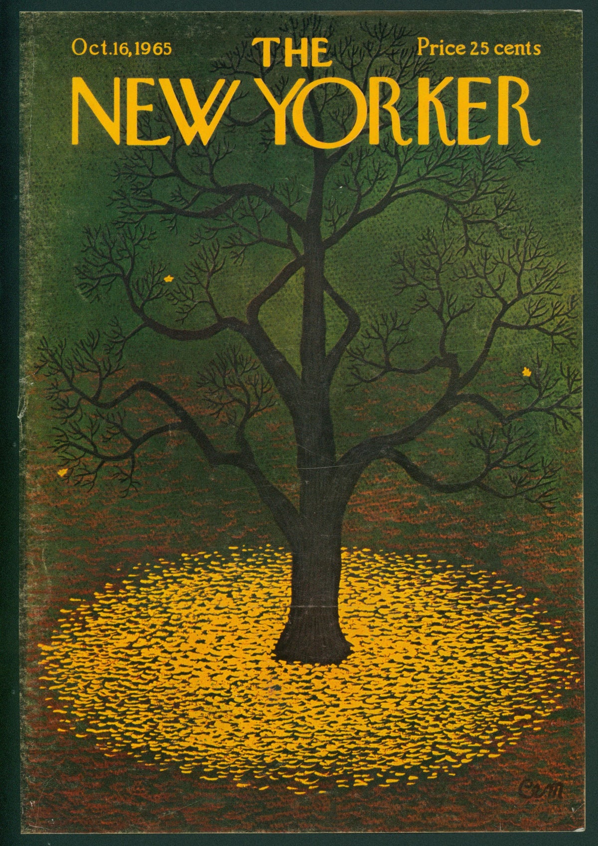 Autumn Gold-The New Yorker - Authentic Vintage Antique Print
