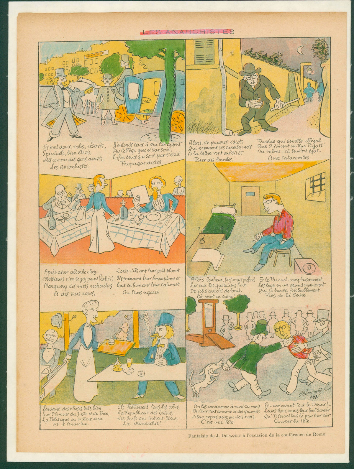 Les Anarchistes- French Satirical Comic