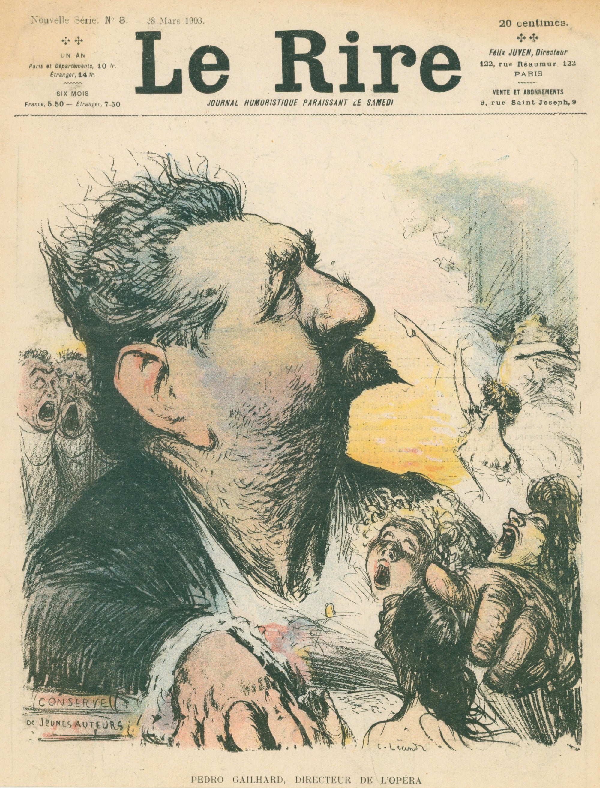 Directeur de L'Opera- French Satirical Comic - Authentic Vintage Cover Art