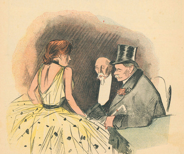 La Robe Jaune- French Satirical Comic - Authentic Vintage Illustration