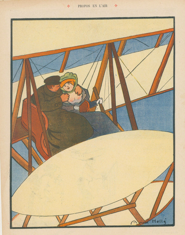 L'Air- French Satirical Comic - Authentic Vintage Illustration
