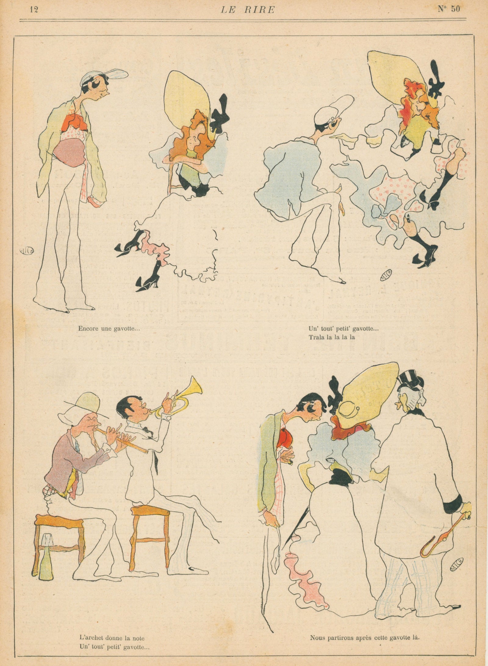 Le Rire- French Satirical Comic - Authentic Vintage Illustration