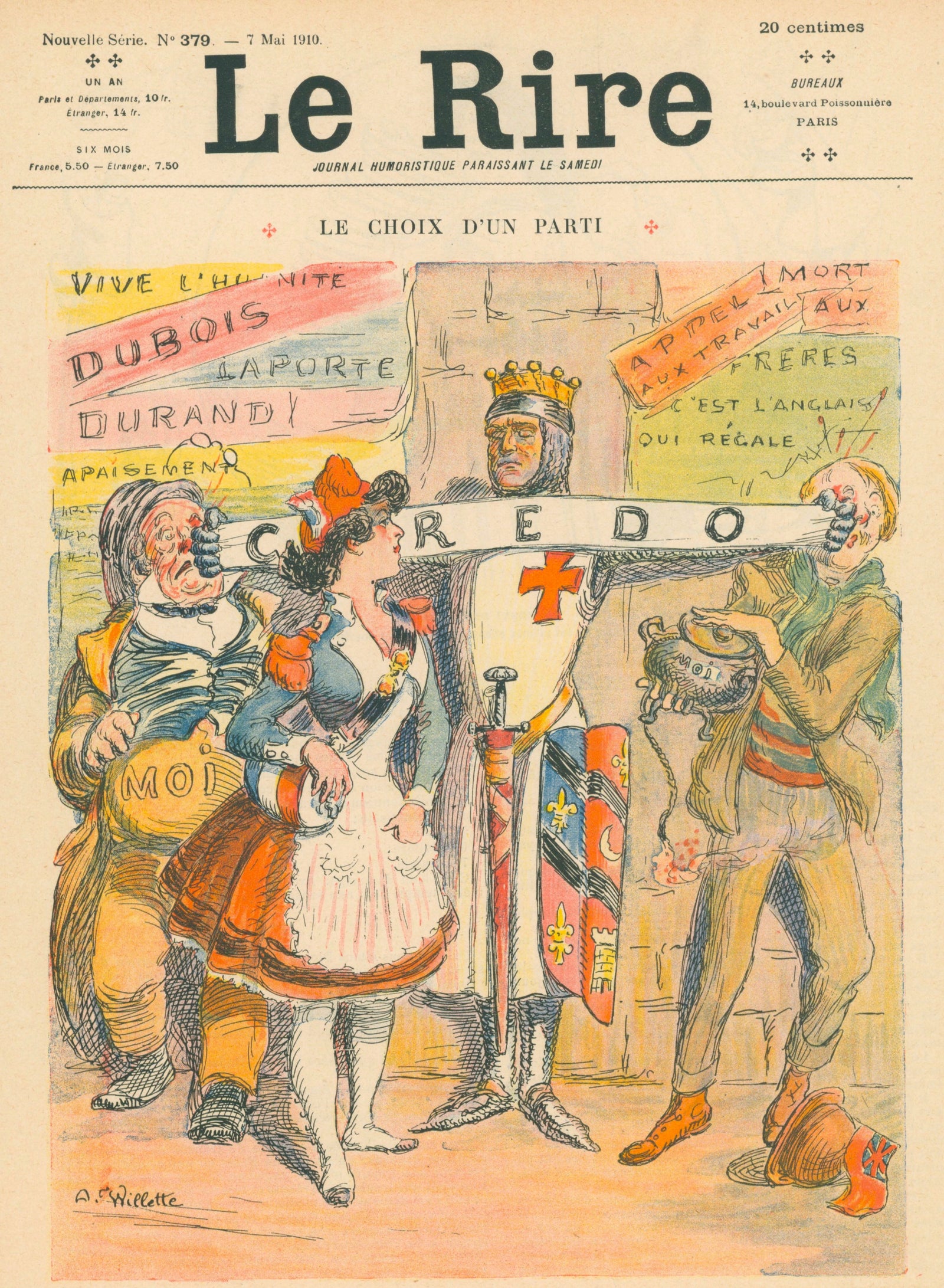 Le Choix- French Satirical Comic - Authentic Vintage Cover Art
