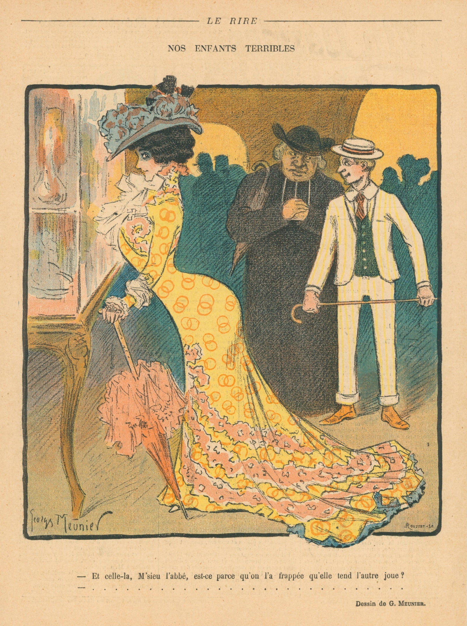 Nos Enfants Terribles- French Satirical Comic - Authentic Vintage Illustration