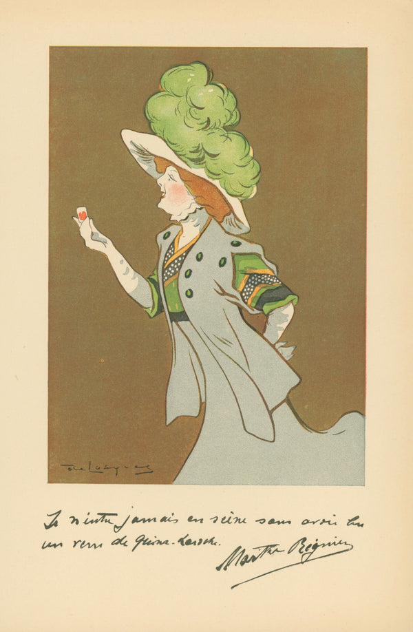 Marthe Régnier- Quina Laroche Wine - Authentic Vintage Antique Print