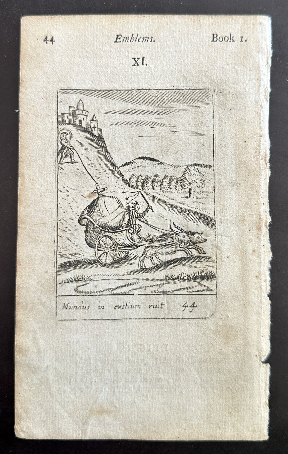 Chariot, Devil- Emblem, Copper Engraving