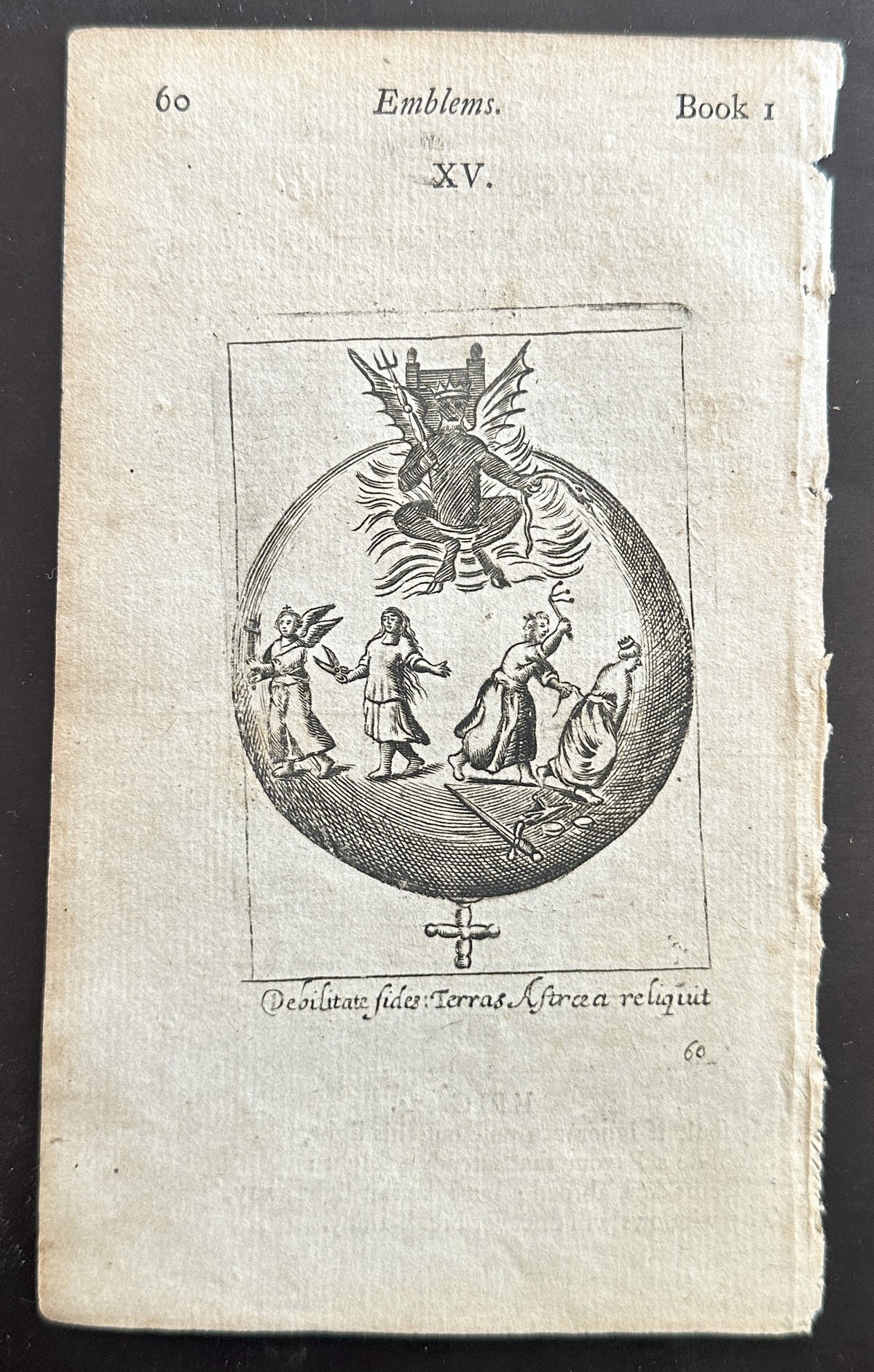 Satan, Devil- Emblem, Copper Engraving