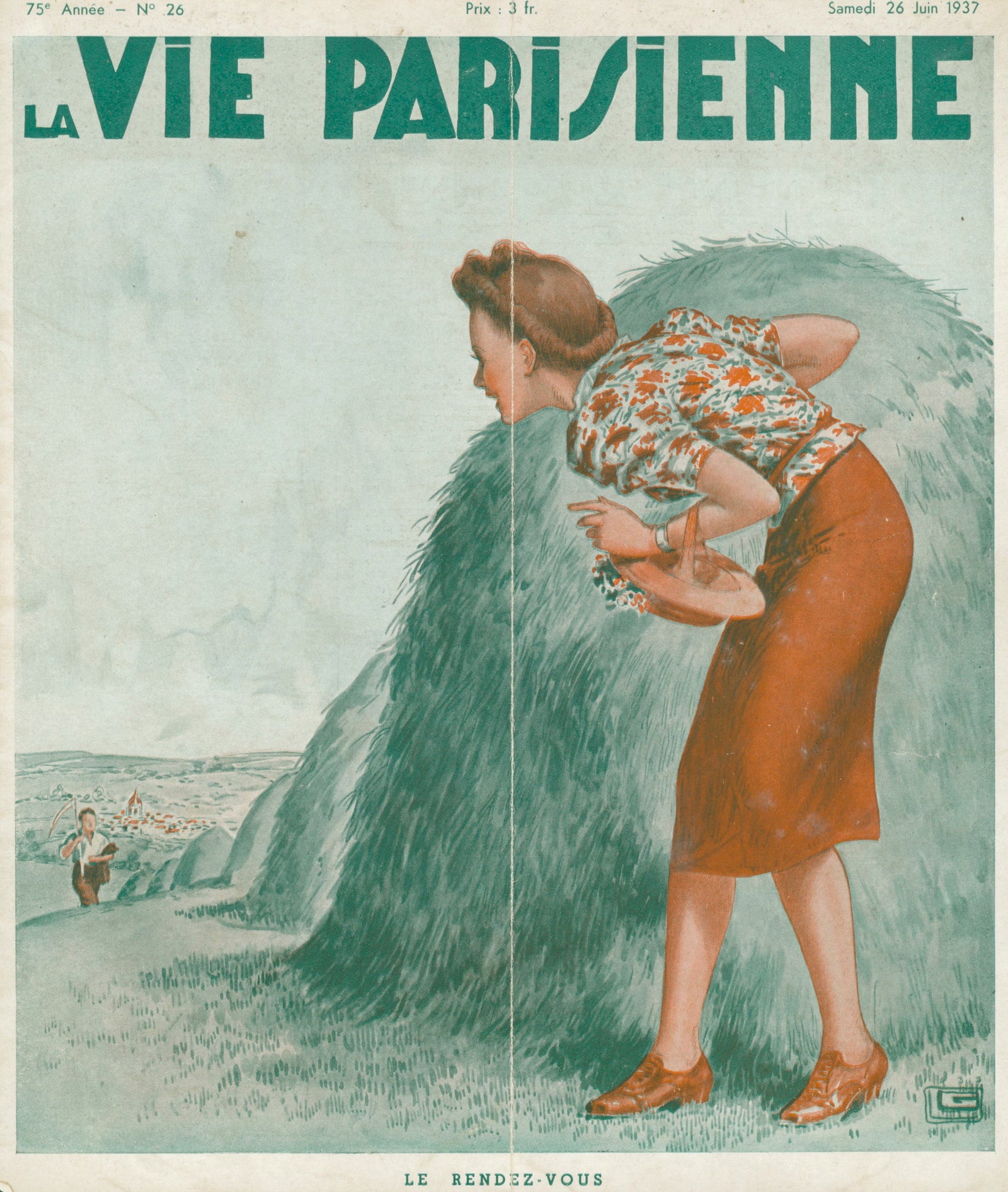 Le Rendez-Vous- La Vie Parisienne - Authentic Vintage Cover Art