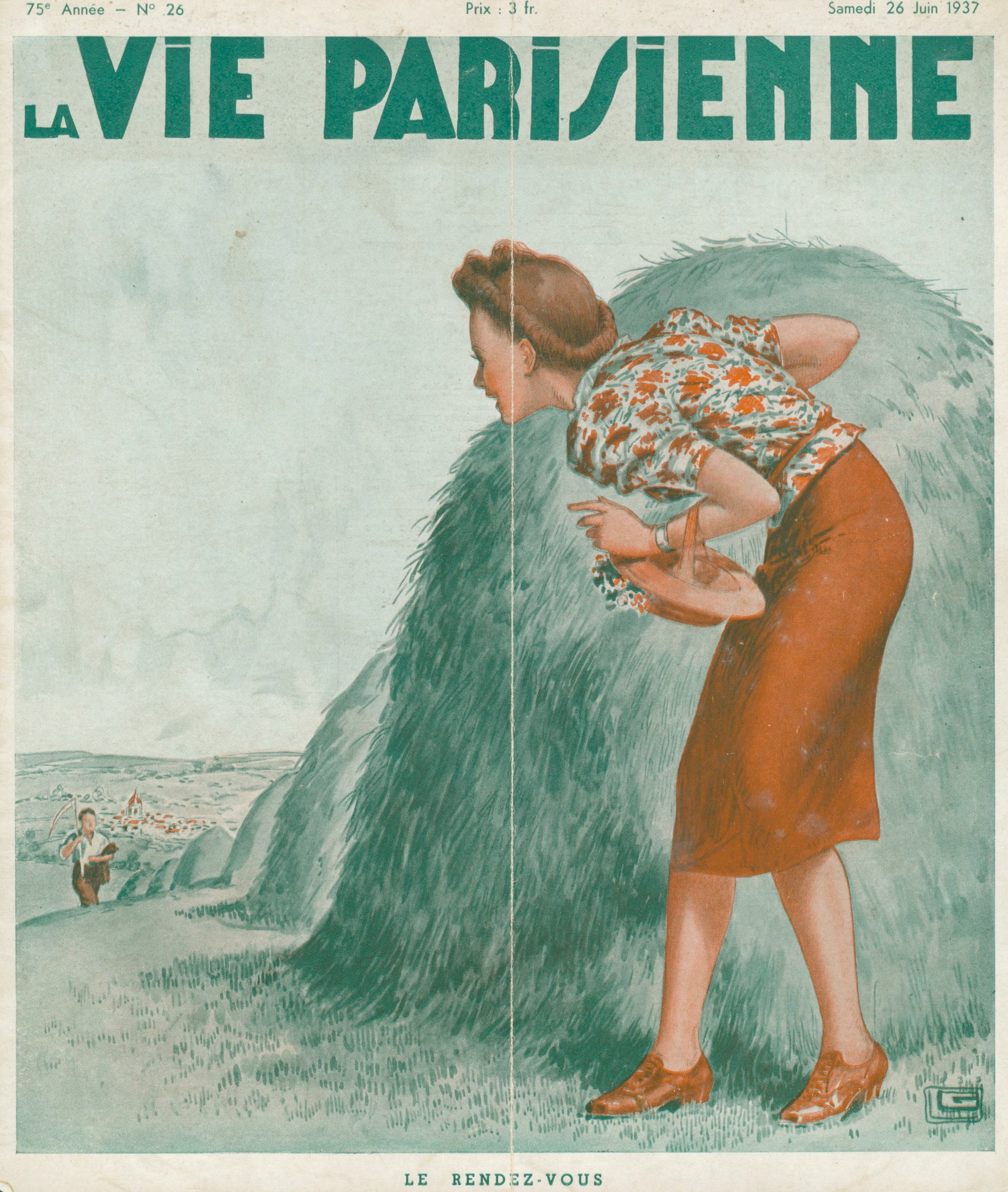 Le Rendez-Vous- La Vie Parisienne - Authentic Vintage Cover Art