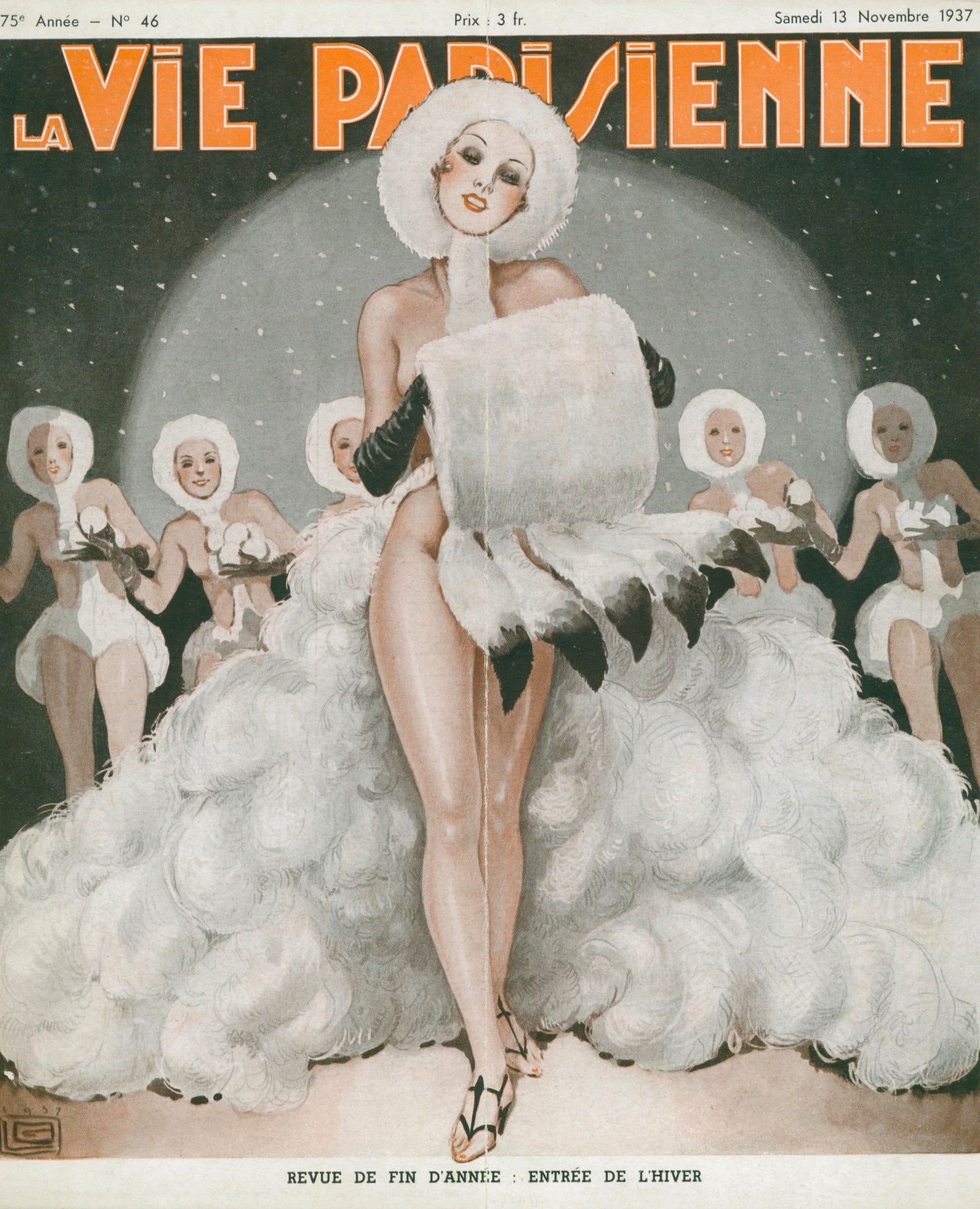 Fin D'Annee- La Vie Parisienne - Authentic Vintage Cover Art