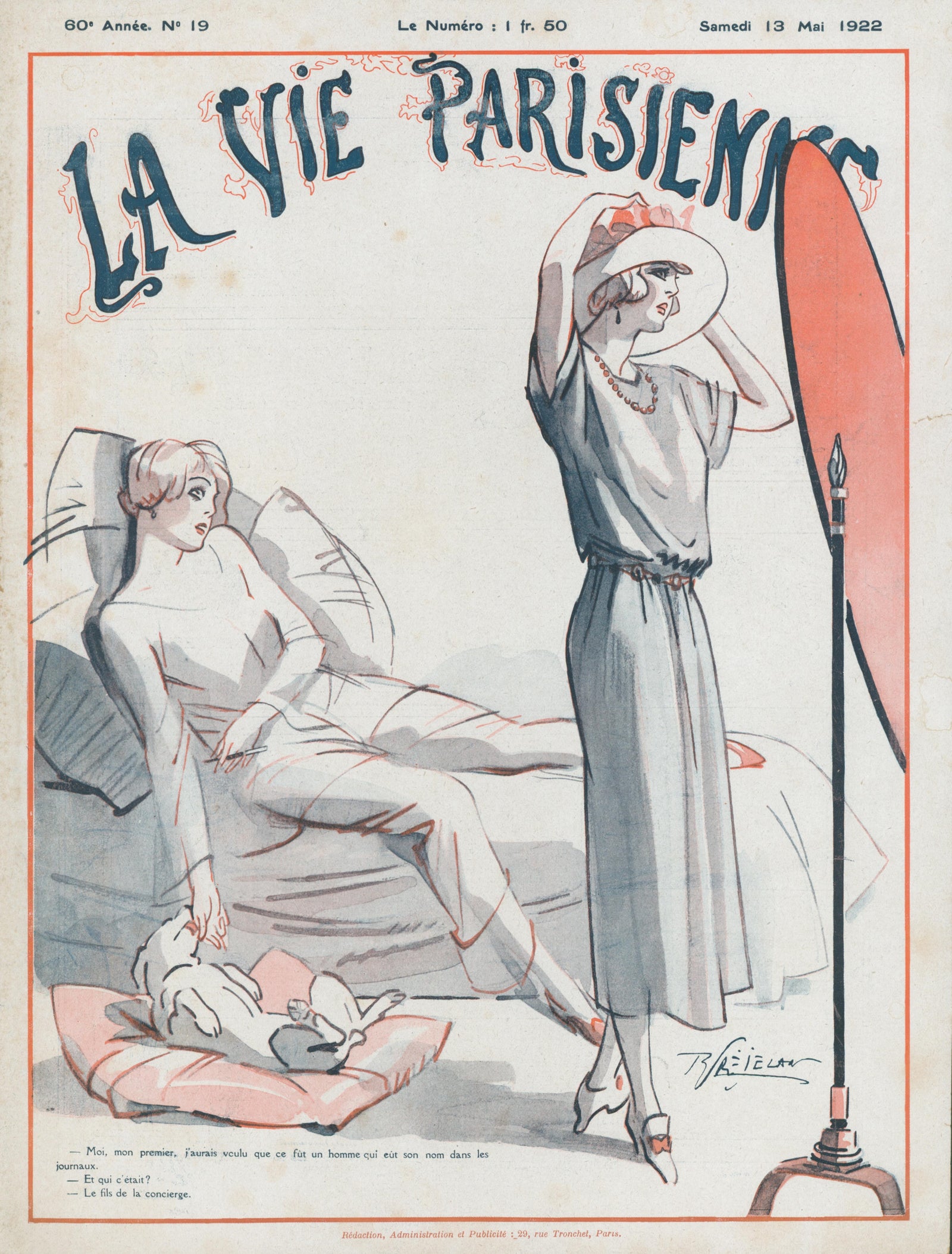 May, 1922- La Vie Parisienne - Authentic Vintage Cover Art