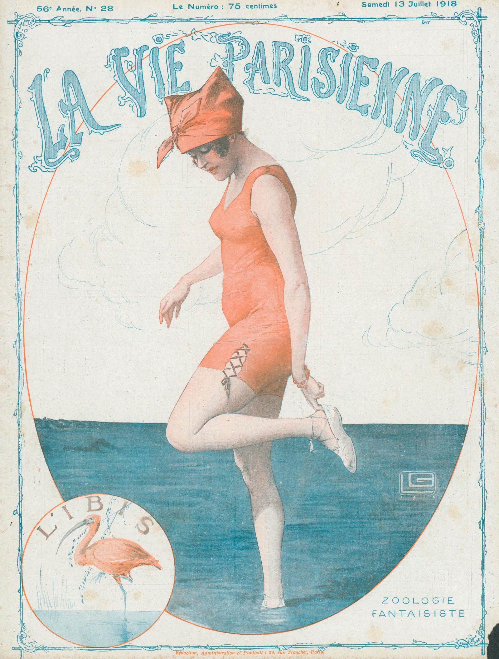 Zoologie Fantaisiste- La Vie Parisienne - Authentic Vintage Cover Art