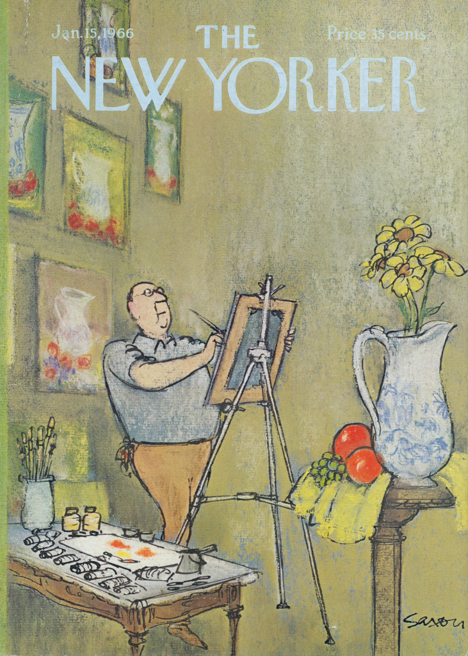 The Painter- The New Yorker - Authentic Vintage Cover Art