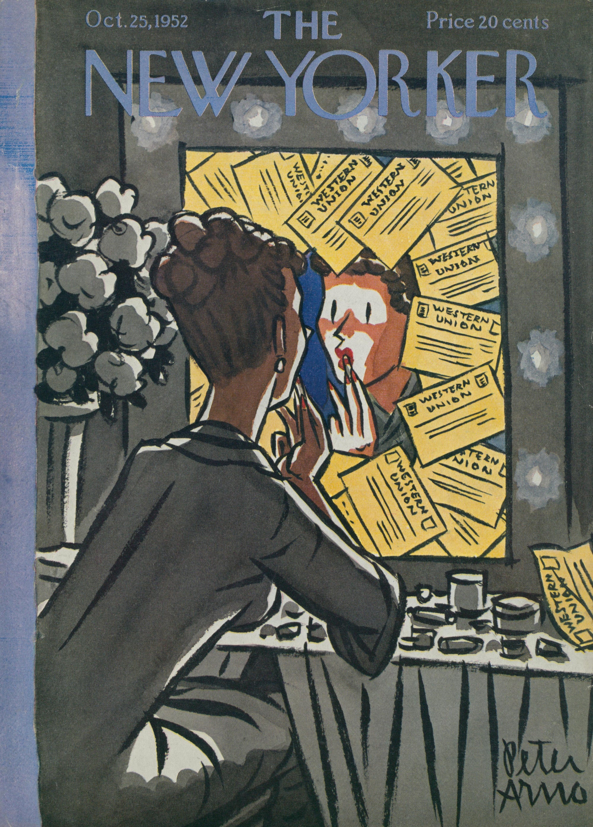 Powder Room- The New Yorker - Authentic Vintage Cover Art