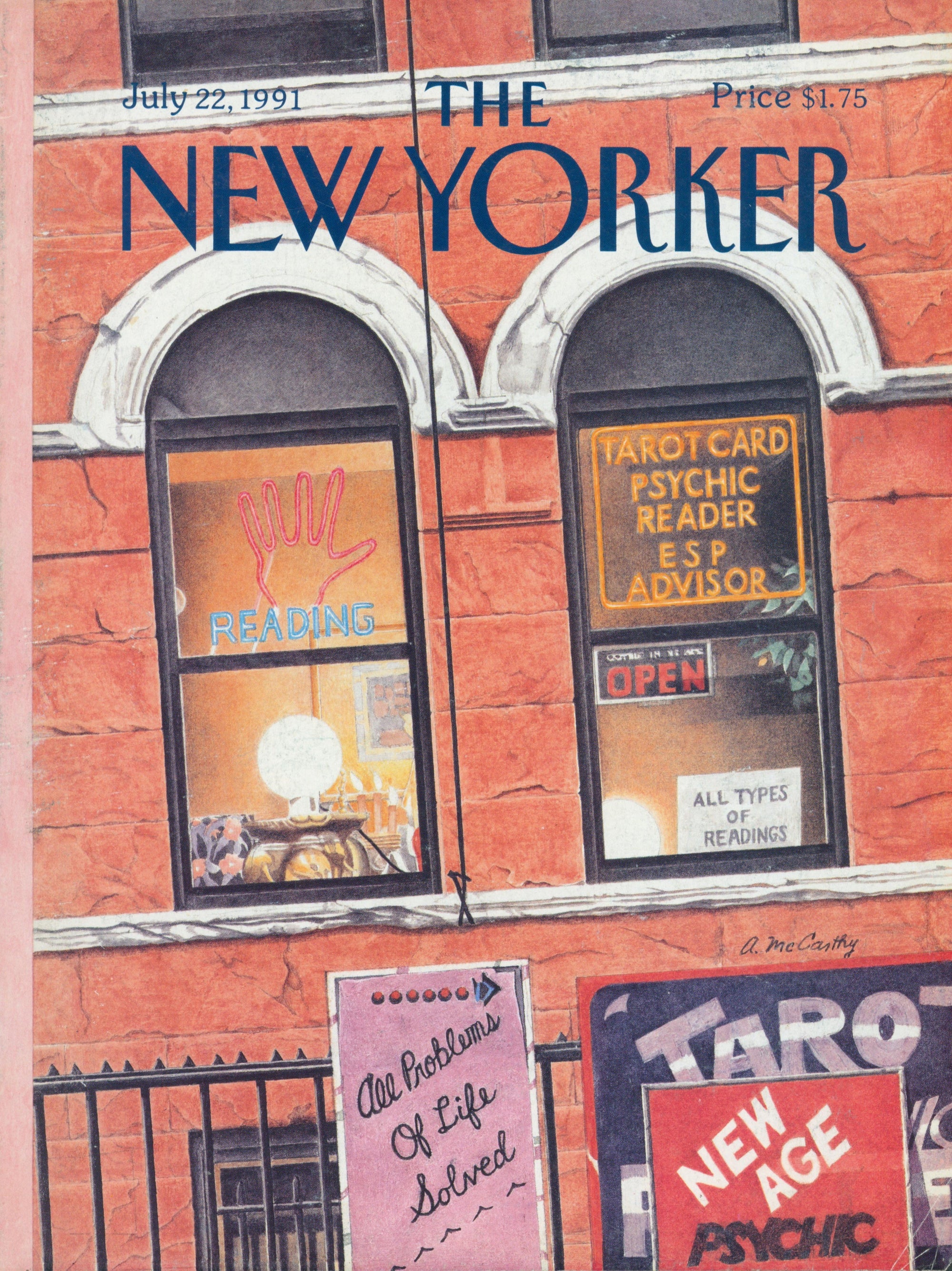 New Age Psychic- The New Yorker - Authentic Vintage Cover Art