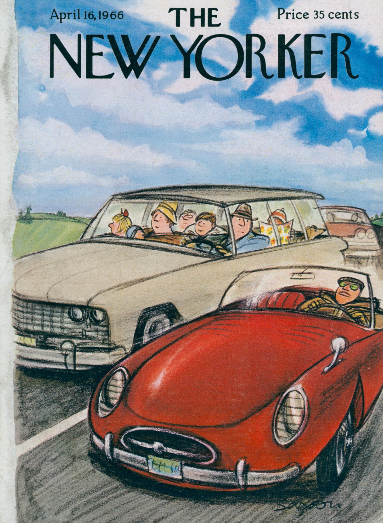 Hot Rod- The New Yorker - Authentic Vintage Cover Art