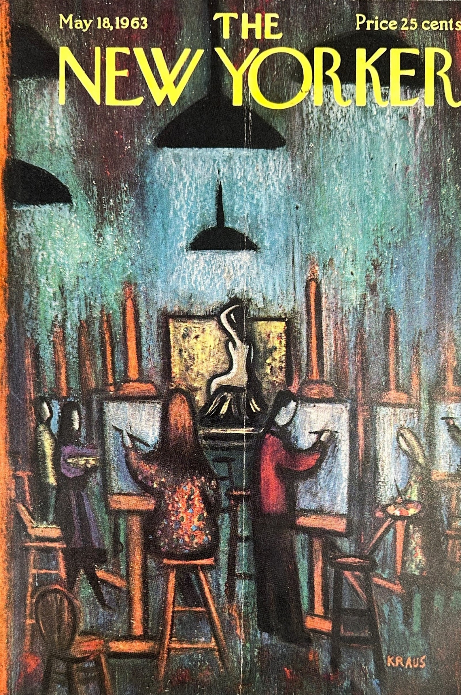 Painting Class- The New Yorker - Authentic Vintage Cover Art