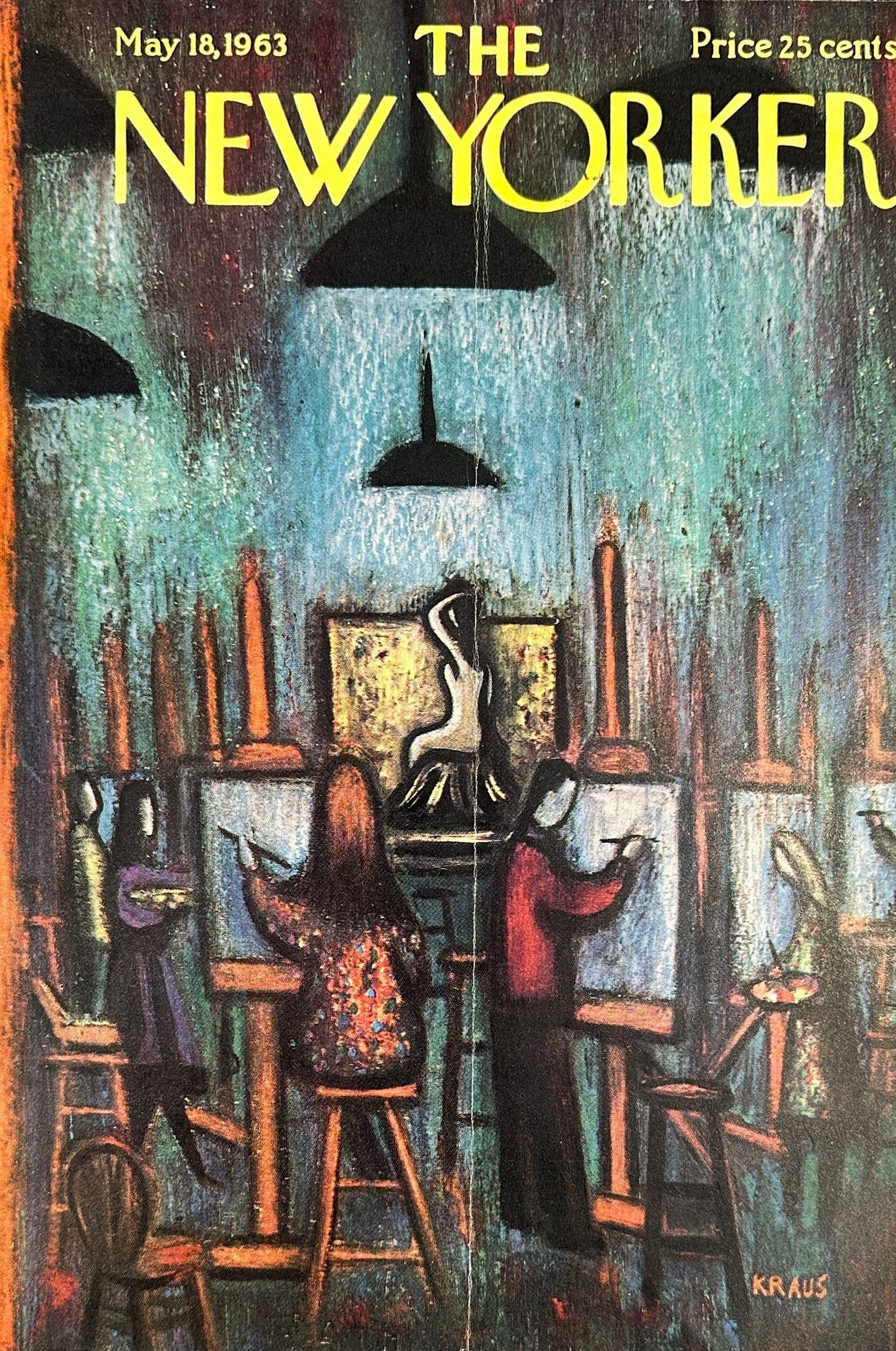 Painting Class- The New Yorker - Authentic Vintage Cover Art