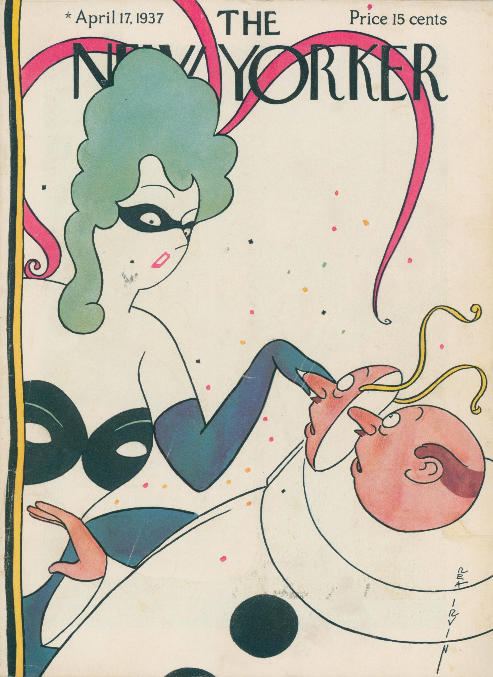 Mardi Gras- The New Yorker - Authentic Vintage Cover Art