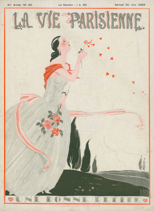 Mon Petit Coeur- La Vie Parisienne - Authentic Vintage Antique Print