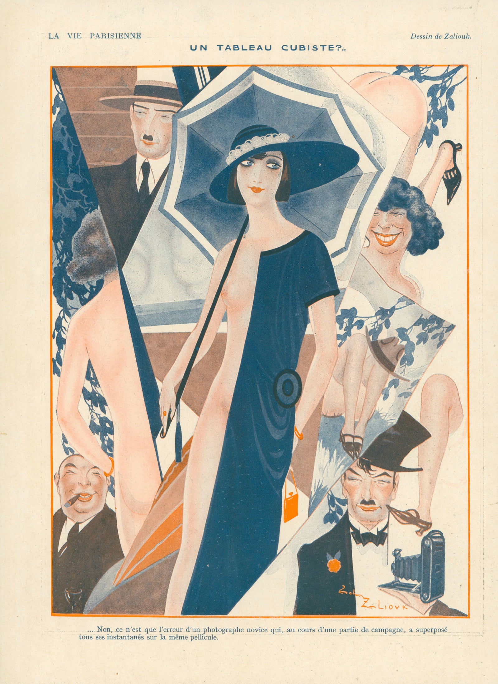 Un Tableau Cubiste- La Vie Parisienne - Authentic Vintage Cover Art