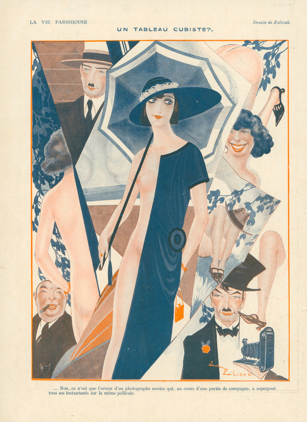 Un Tableau Cubiste- La Vie Parisienne - Authentic Vintage Cover Art