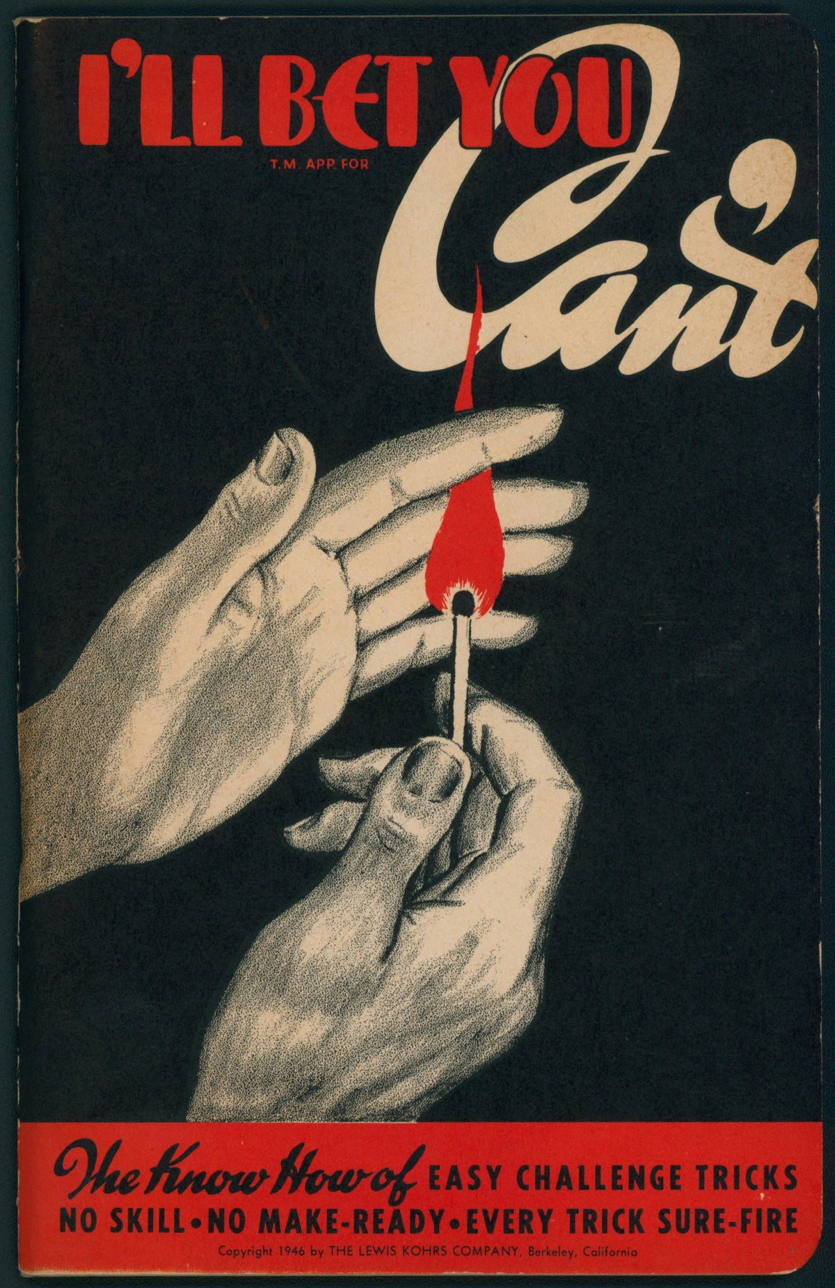 I'll Bet You Can't- Magic Book - Authentic Vintage Magazine/Book