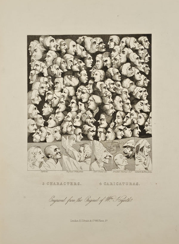 Characters and Carictures- Steel Engraving - Authentic Vintage Antique Print