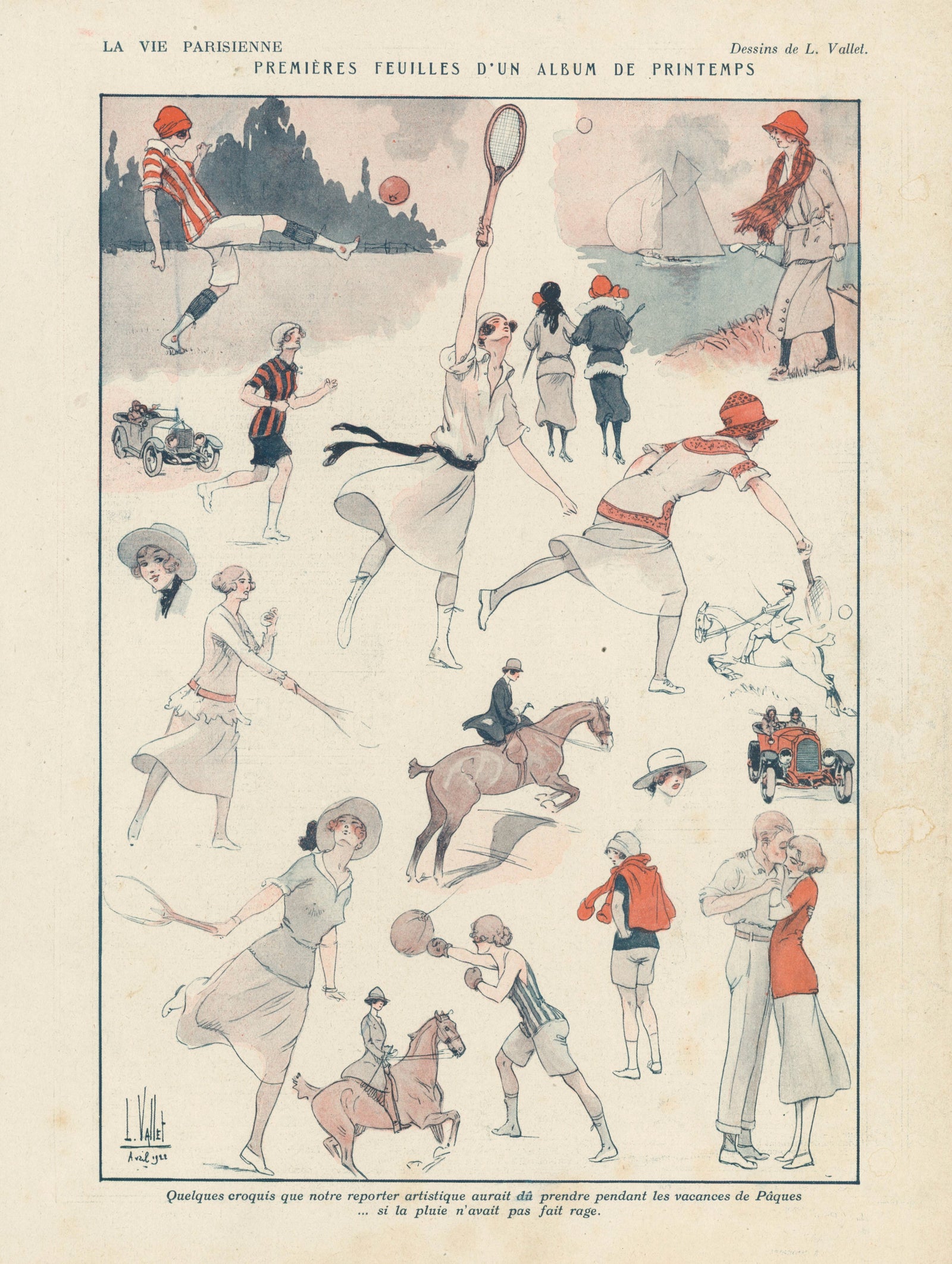 Les Sports- La Vie Parisienne - Authentic Vintage Cover Art