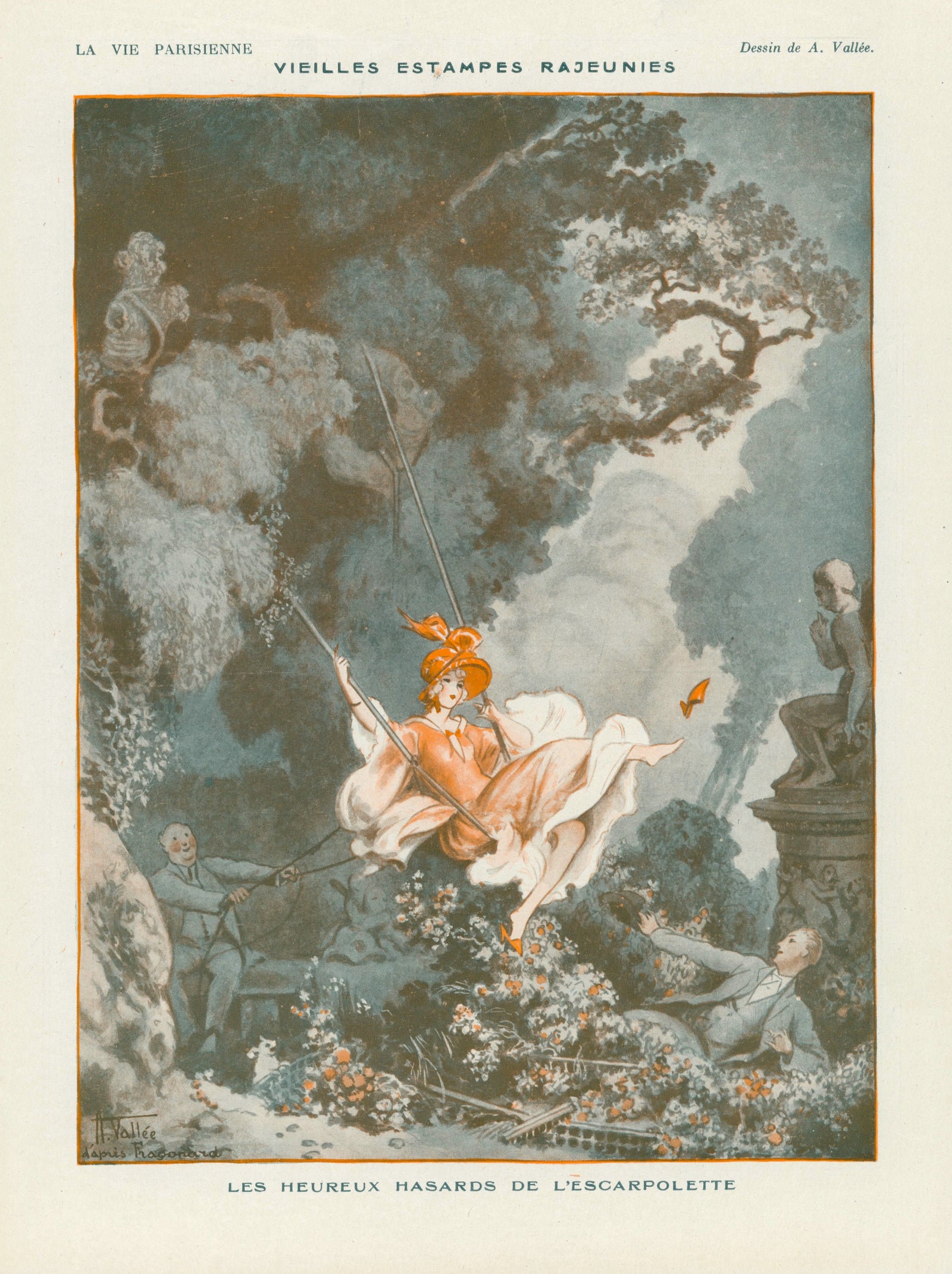 Les Balançoires- La Vie Parisienne - Authentic Vintage Cover Art