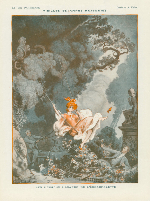 Les Balançoires- La Vie Parisienne - Authentic Vintage Cover Art