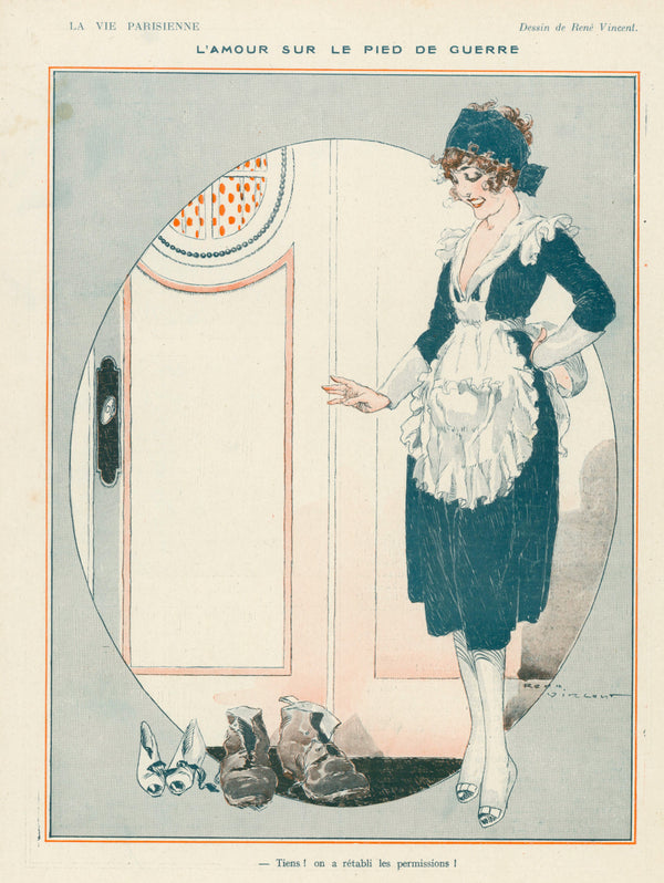 Les Chausseurs by Rene Vincent- La Vie Parisienne - Authentic Vintage Cover Art