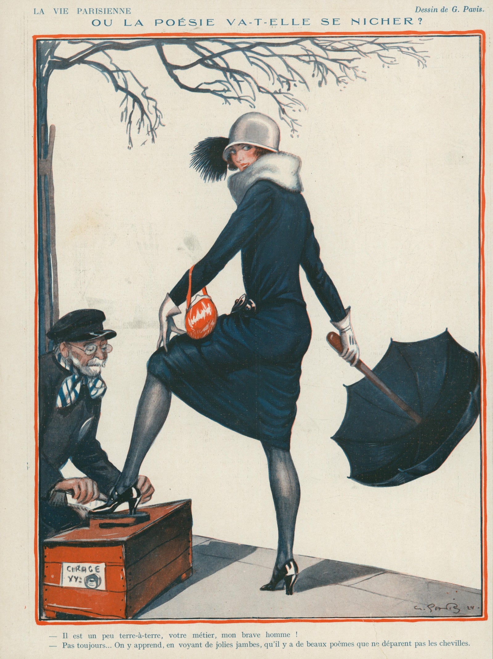 La Poésie- La Vie Parisienne - Authentic Vintage Cover Art