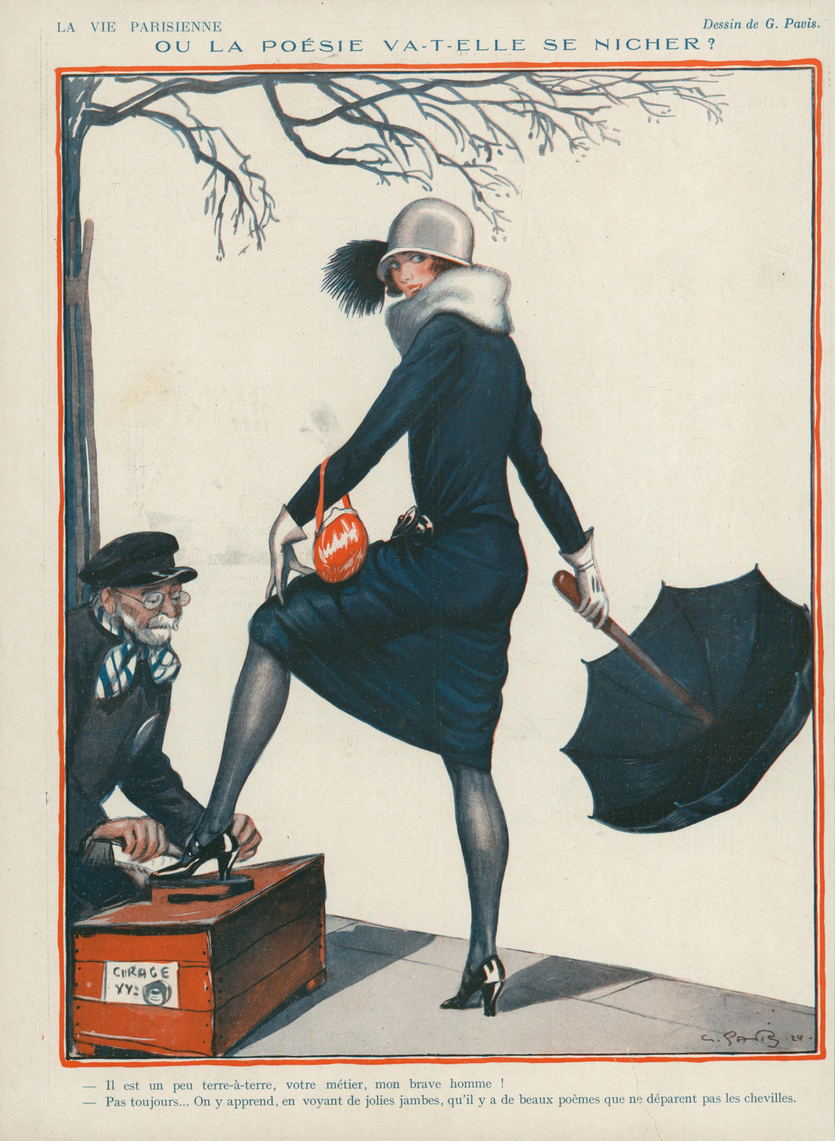 La Poésie- La Vie Parisienne - Authentic Vintage Cover Art