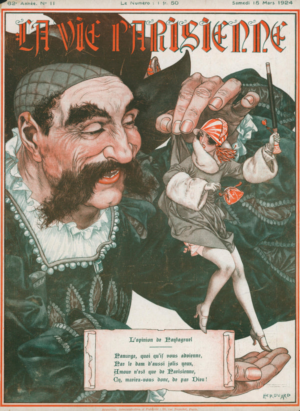Love is Only For Parisians- La Vie Parisienne - Authentic Vintage Cover Art